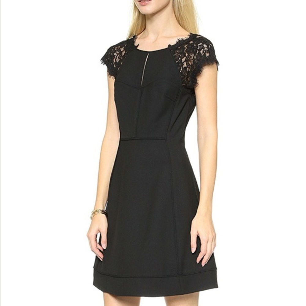 Diane von Furstenberg Maddie Lace Detail Dress